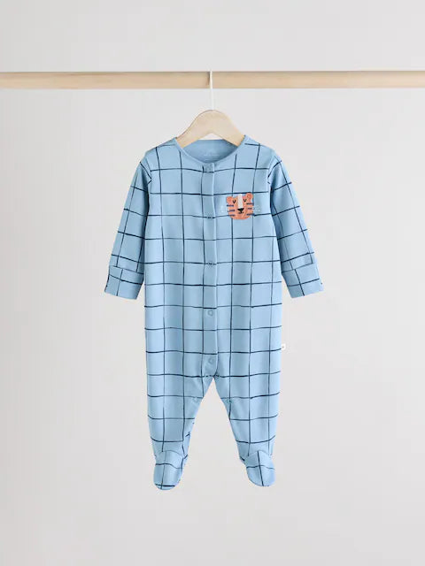 Navy Baby Sleepsuits 3 Pack