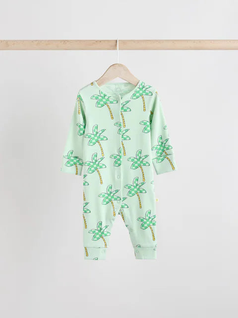 Green Baby Bright Pineapple Sleepsuits 3 Pack