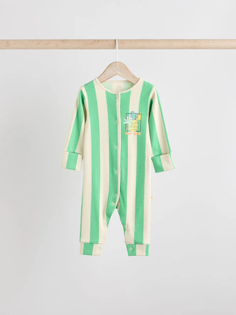 Green Baby Bright Pineapple Sleepsuits 3 Pack
