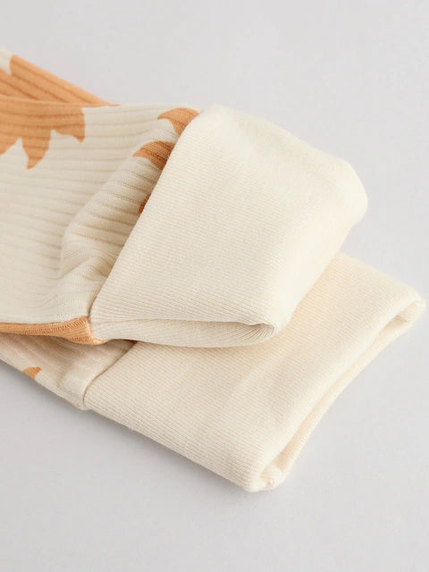 Navy/Camel 3 pack Zip Footless Sleepsuits