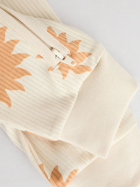 Navy/Camel 3 pack Zip Footless Sleepsuits