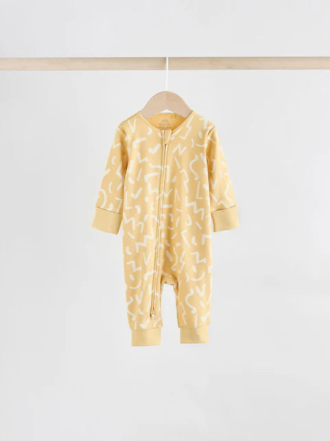 Multi 5 Pack Two Way Zip Footless  Sleepsuits