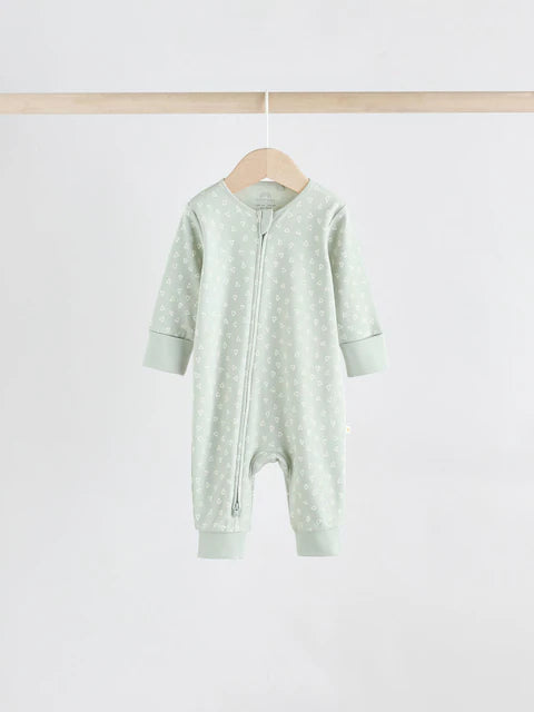 Multi 5 Pack Two Way Zip Footless  Sleepsuits