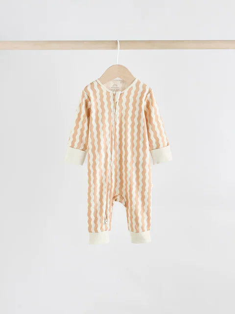 Multi 5 Pack Two Way Zip Footless  Sleepsuits