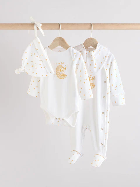 White My First Eid Baby 4 Piece Set