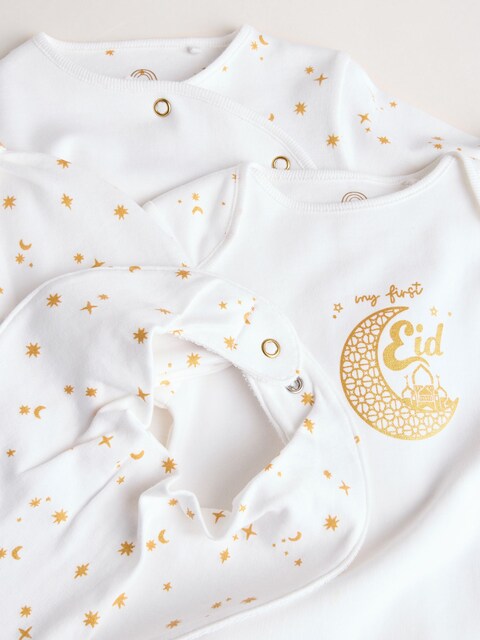 White My First Eid Baby 4 Piece Set