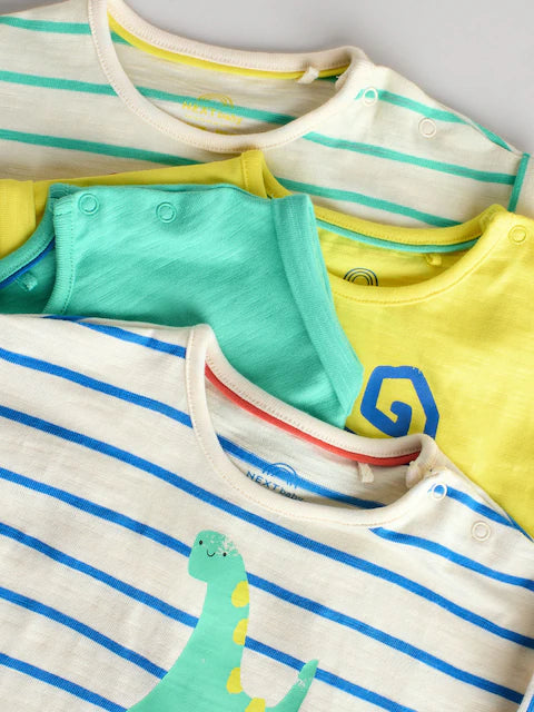 Blue/Green 100% Cotton Baby Rompers 4 Pack