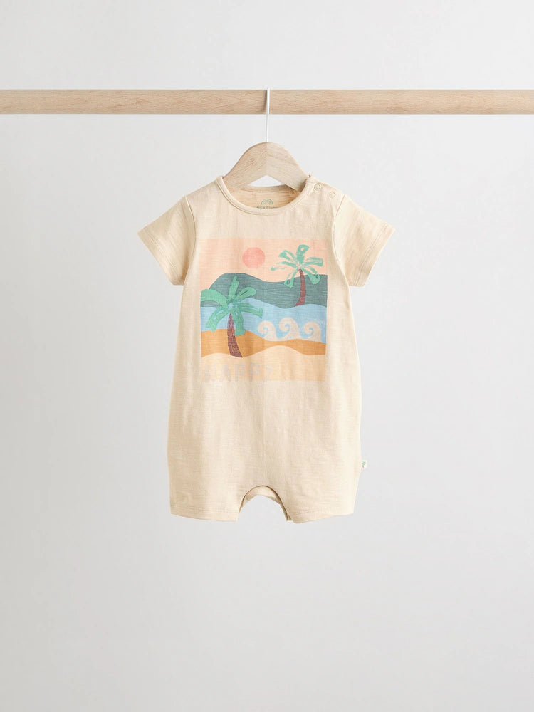 Minerals 100% Cotton Baby Rompers 4 Pack