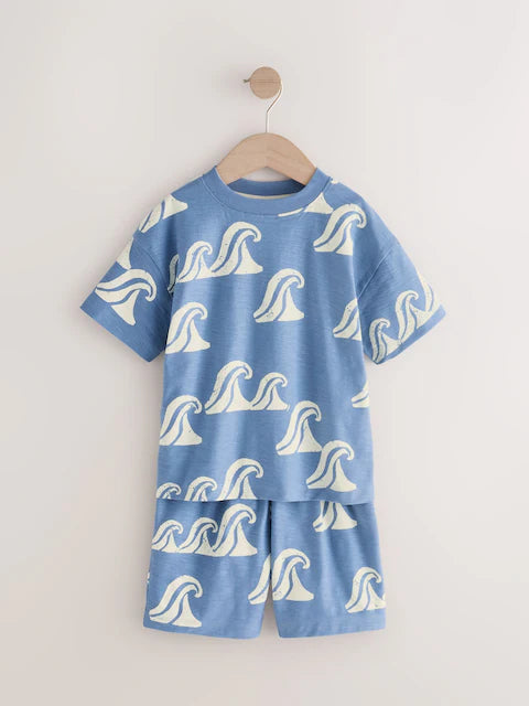 Multi Bright Sun and Sea Short Pyjamas 3 Pack