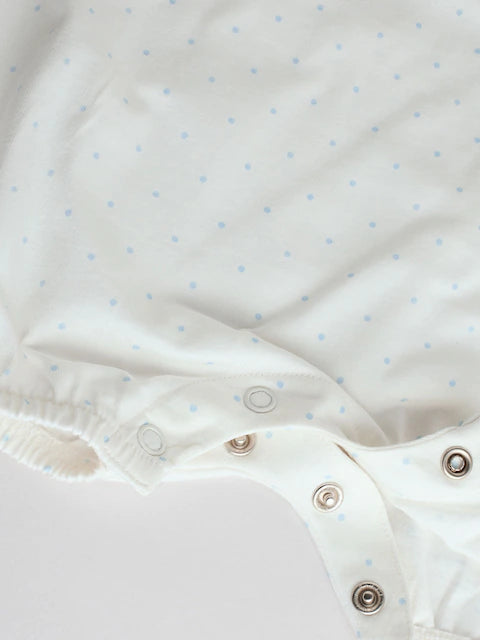 Blue Bunny Embroidered 3 Pack Frill Shoulder Baby Rompers