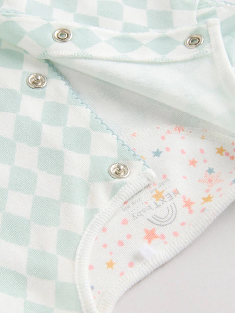 Multi Pastel Animal Print Baby 100% Cotton Rompers 3 Pack