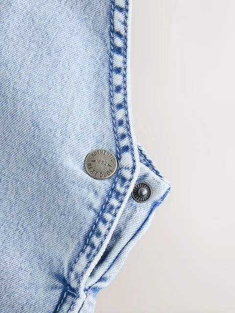 Light Blue Denim Slouch Dungarees