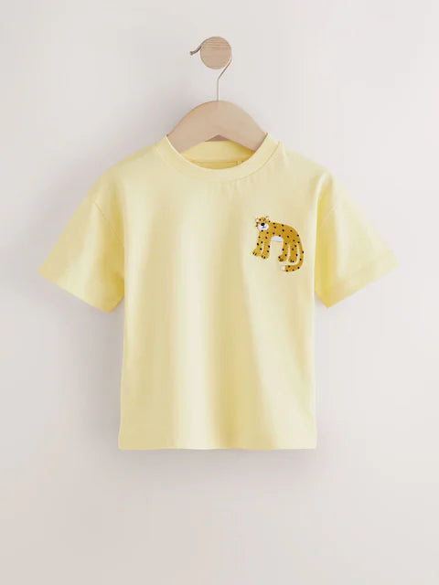 Multi Safari Animal Short Sleeve T-Shirts 4 Pack