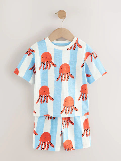 Multi Sea Creature Short Pyjamas 3 Pack