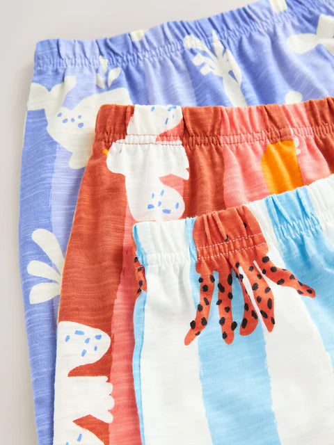 Multi Sea Creature Short Pyjamas 3 Pack