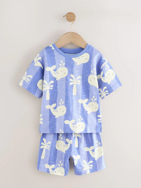 Multi Sea Creature Short Pyjamas 3 Pack