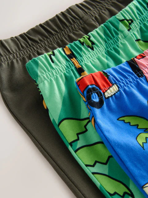 Blue/ Green/ Grey Surf van Short Pyjamas 3 Pack