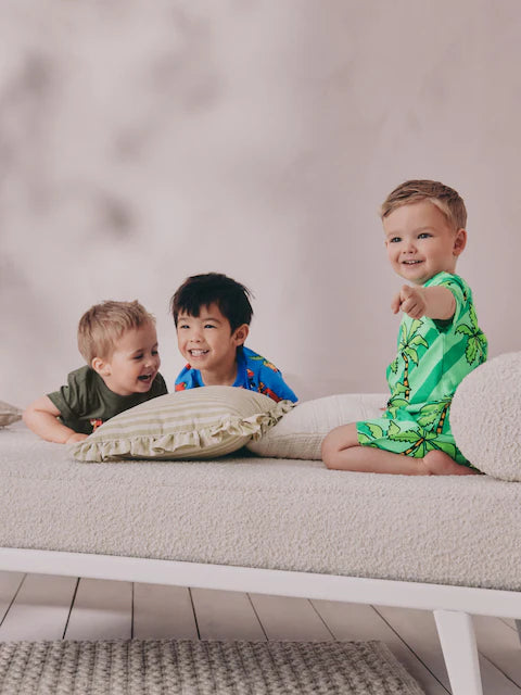 Blue/ Green/ Grey Surf van Short Pyjamas 3 Pack