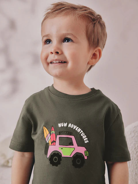 Blue/ Green/ Grey Surf van Short Pyjamas 3 Pack