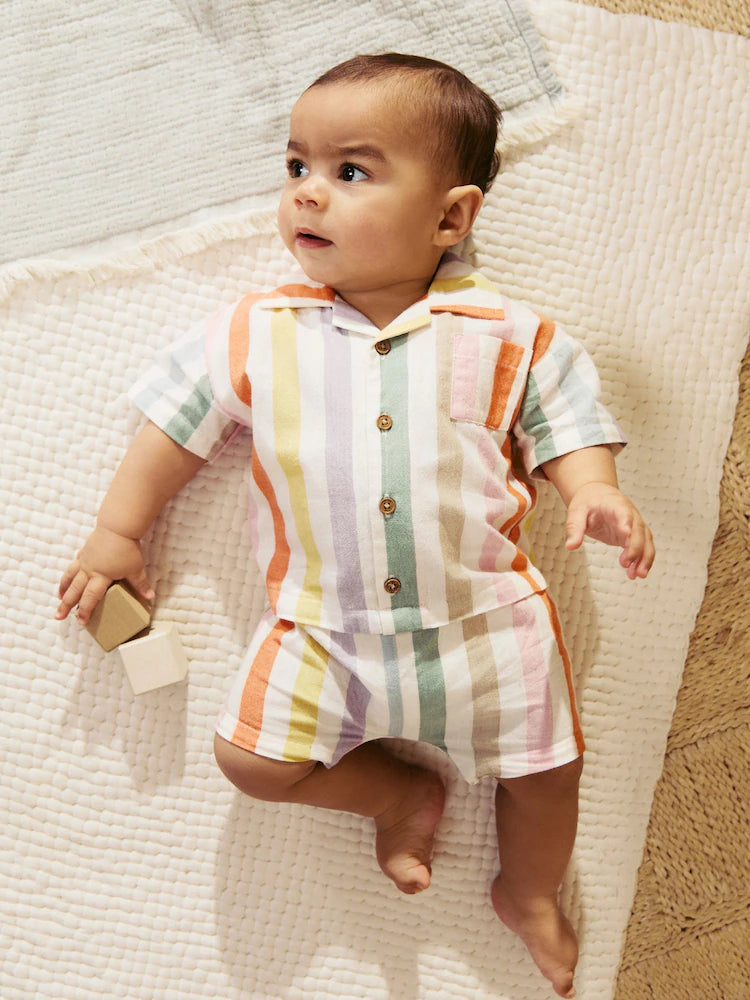 Bright Stripe Baby Romper