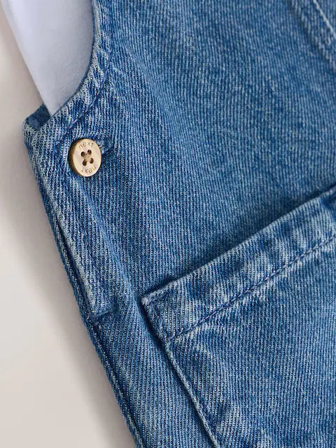 Blue Baby Denim Dungaree and Bodysuit Set
