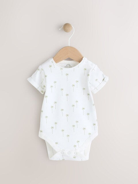Green Stripe Woven Dungaree and Bodysuit Set