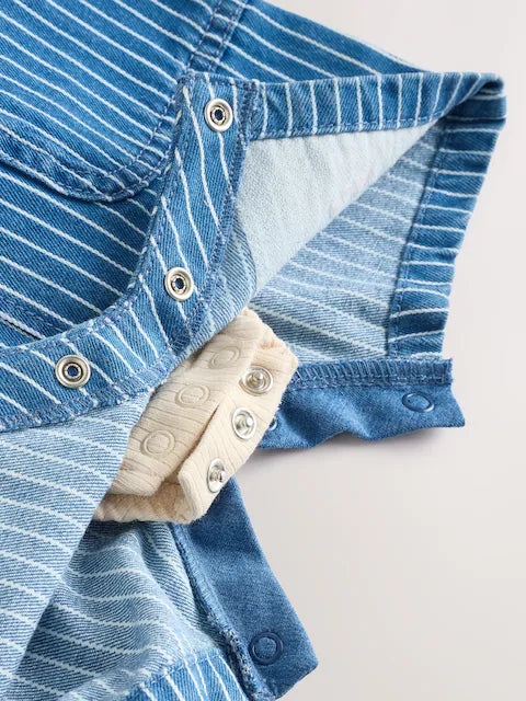 Denim Brights Baby Denim Dungaree and Bodysuit Set