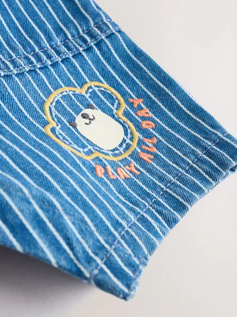 Denim Brights Baby Denim Dungaree and Bodysuit Set