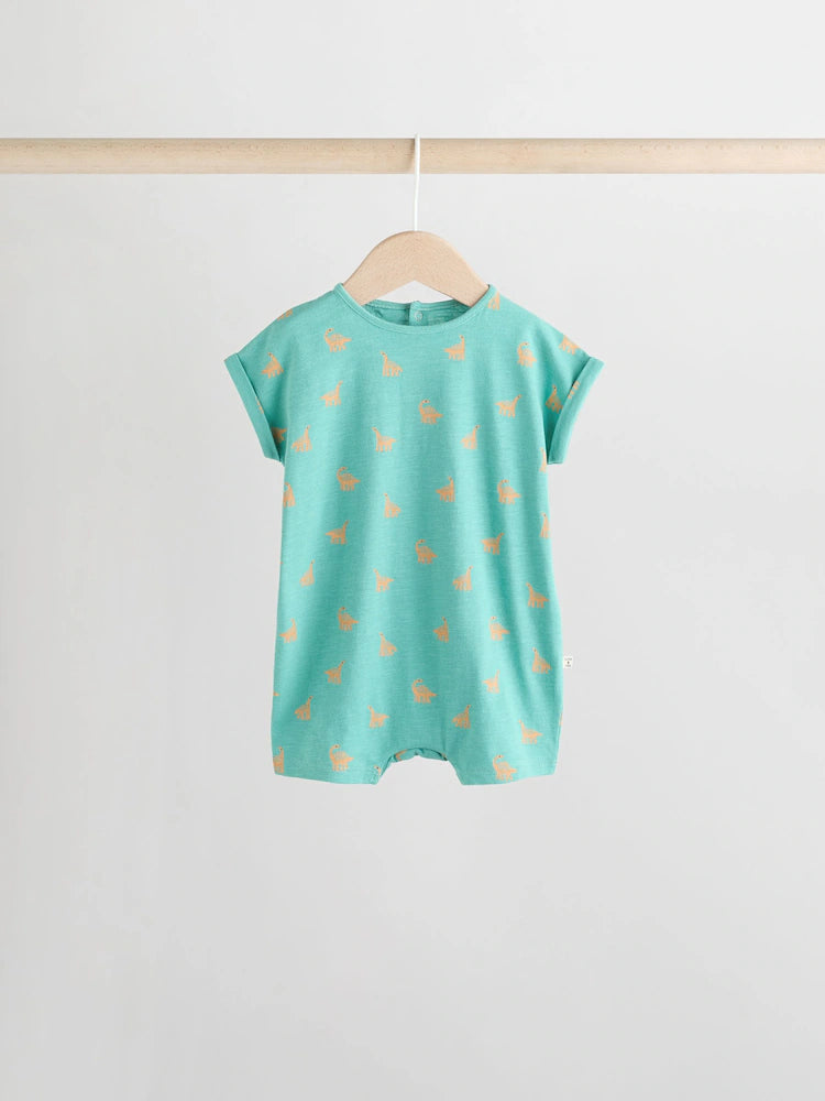 Multi 100% Cotton Baby Rompers 4 Pack