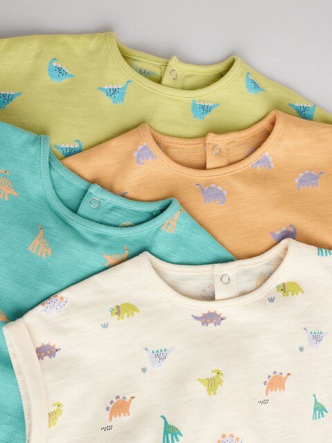 Multi 100% Cotton Baby Rompers 4 Pack