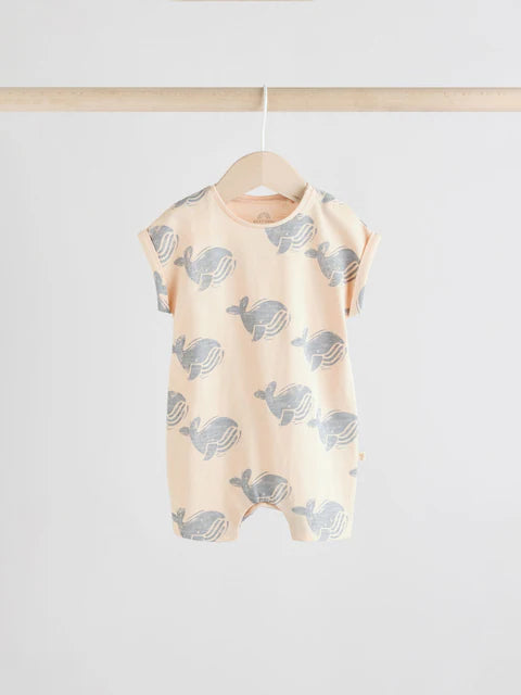 Multi 100% Cotton Rompers 3 Pack