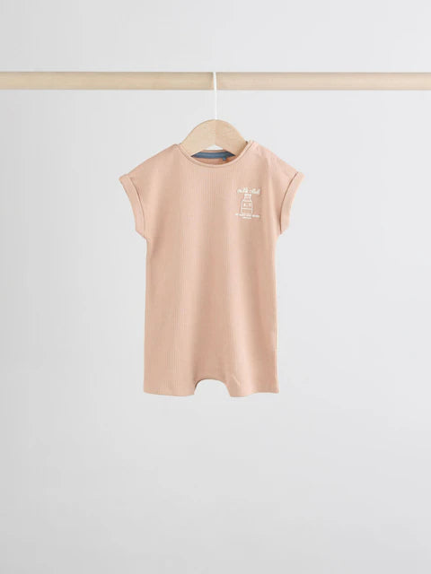 Blue 100% Cotton Baby Rompers 4 Pack