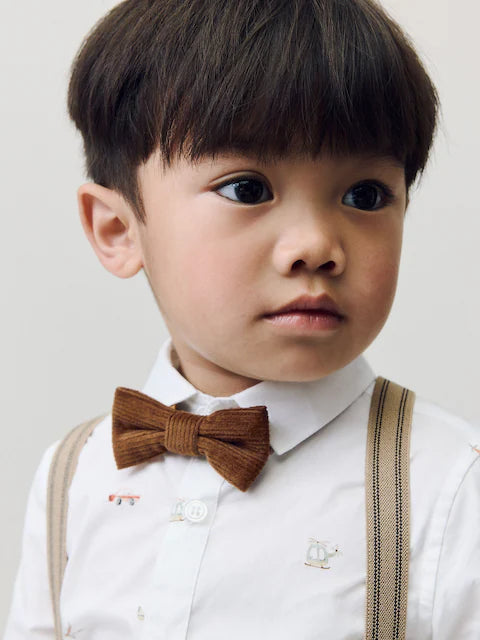 Transport All-Over Printed Shirt, Trousers, Braces & Bow Tie Set