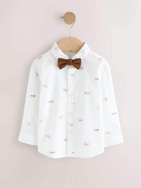 Transport All-Over Printed Shirt, Trousers, Braces & Bow Tie Set