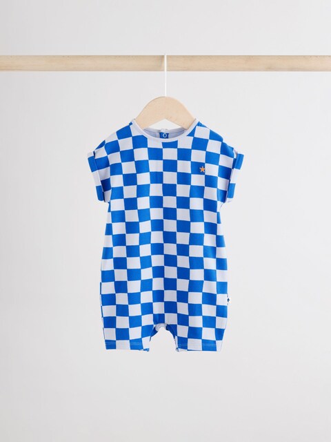 Bright Checkerboard Baby Rompers 3 Pack