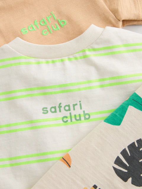 Green Tiger Baby Tops and Shorts Set 6 Piece