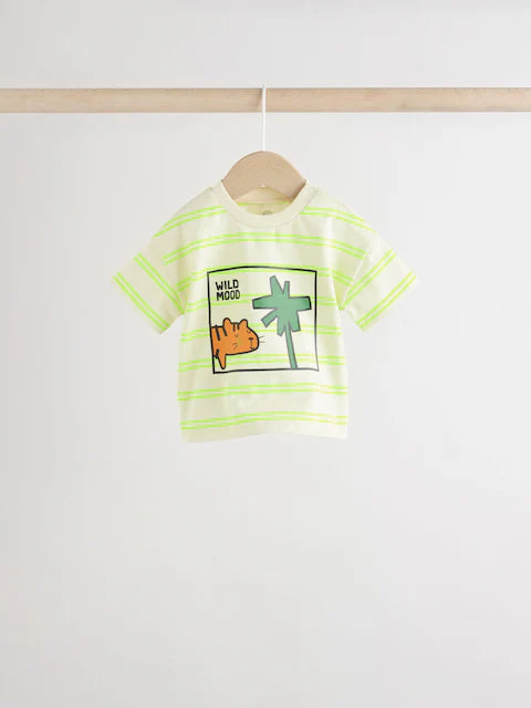 Green Tiger Baby Tops and Shorts Set 6 Piece