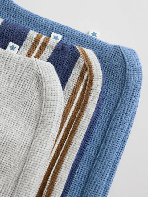 Blue Striped Baby Tops and Shorts Set 6 Piece