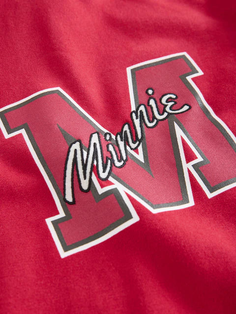 Red Minnie Mouse Sweat Dress and Leggings Set