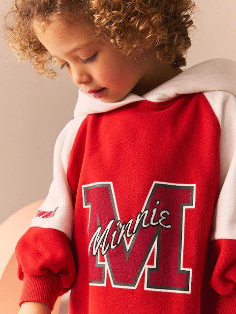 Red Minnie Mouse Sweat Dress and Leggings Set