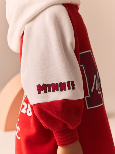 Red Minnie Mouse Sweat Dress and Leggings Set