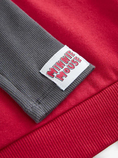 Red Minnie Mouse Sweat Dress and Leggings Set