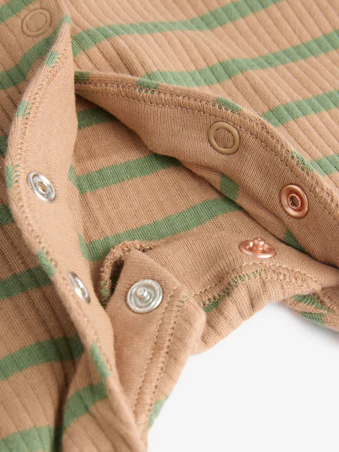 Brown/Khaki Sleepsuits 3 Pack