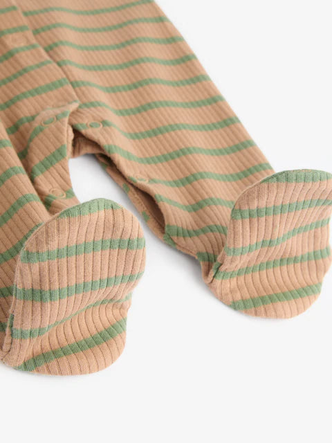 Brown/Khaki Sleepsuits 3 Pack