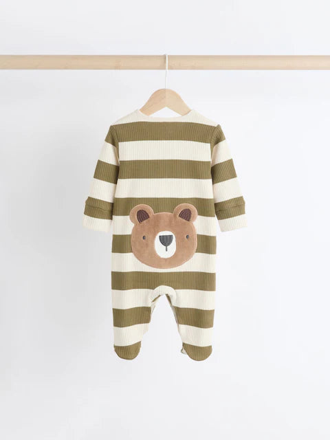 Brown/Khaki Sleepsuits 3 Pack