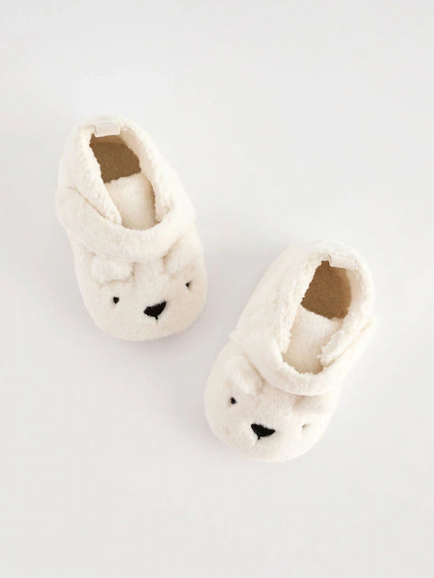 White Touch Fastening Character Baby Booties