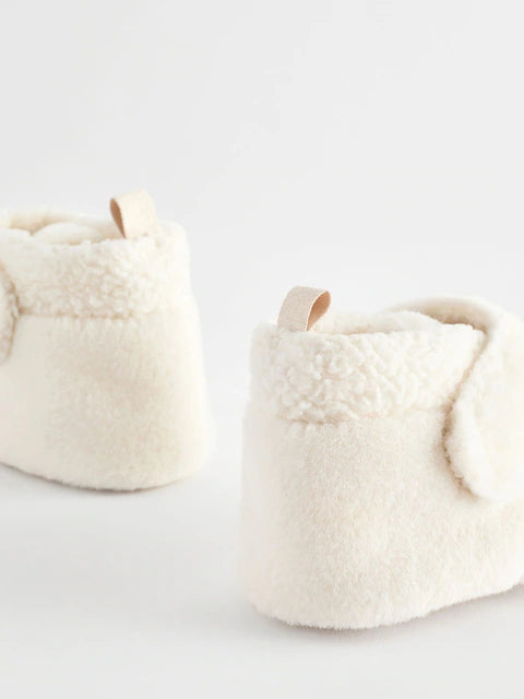 White Touch Fastening Character Baby Booties