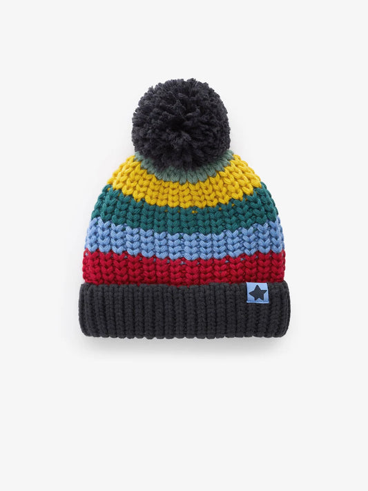 Rainbow Pom Hat