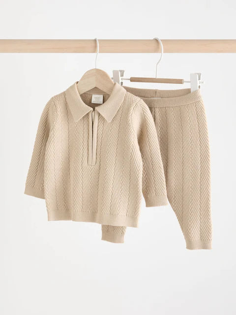 Neutral Baby Knitted Jumper and Leggings Set