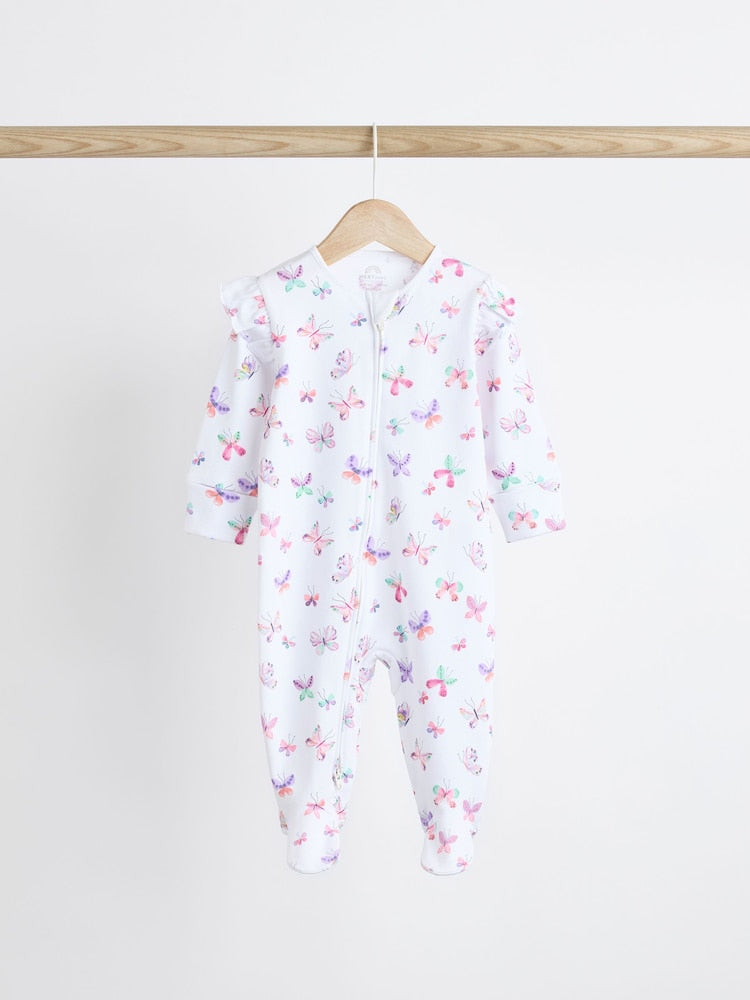 White Fairy Sleepsuit 3 Pack